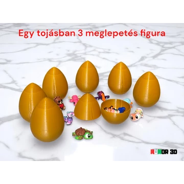 Meglepetés Arany Tojás 3 db figurával