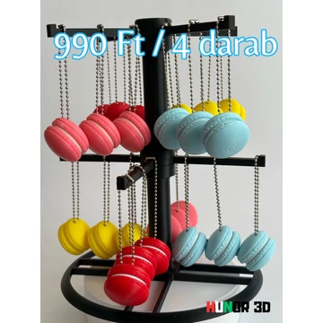 Macaron kulcstartó