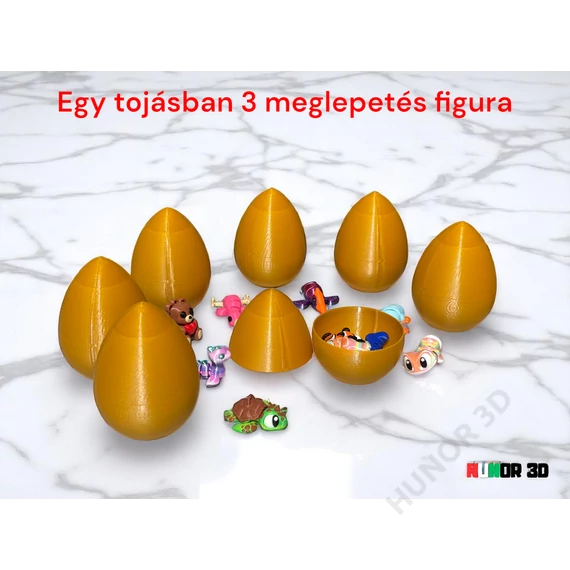 Meglepetés Arany Tojás 3 db figurával