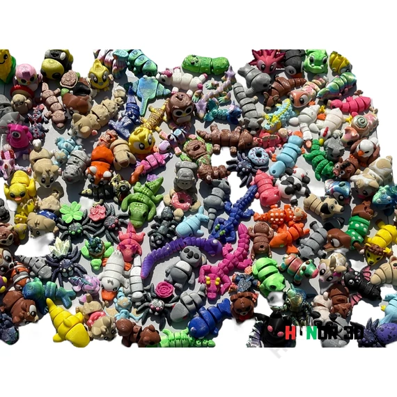 Misztikus állatfigurák – Mini, mozgatható 3D nyomtatott figurák, több mint 30 féle egyedi és különleges dizájnnal, meglepetés tojásban, 5 vagy 10 darabos kiszerelés